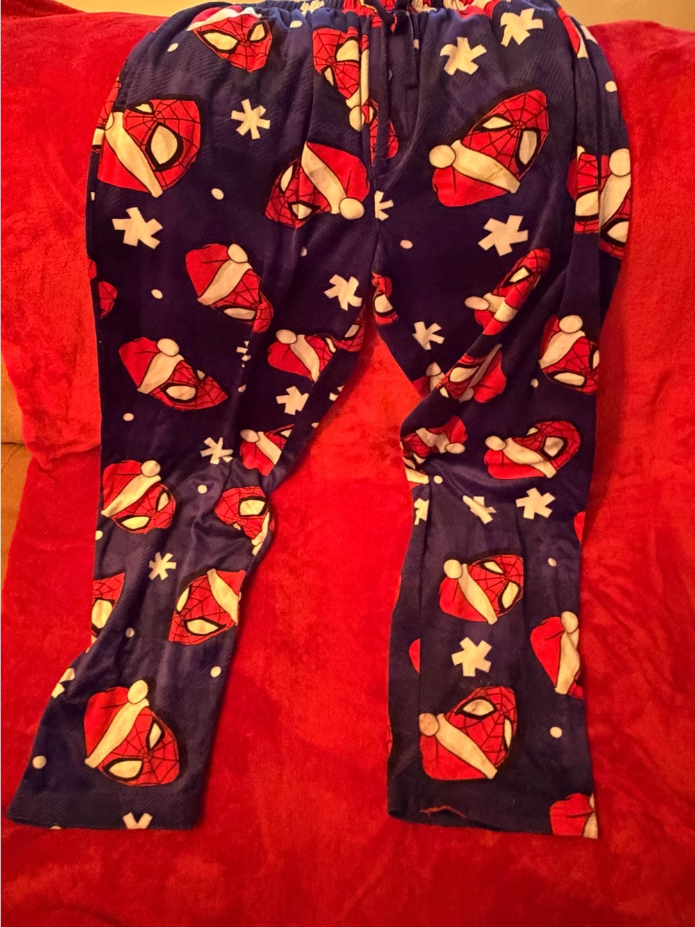 Marvel Navy Blue Spider-Man Holiday Fleece Joggers